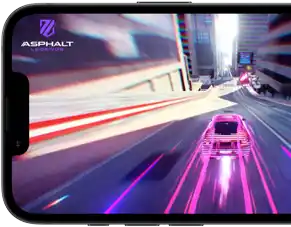 Ein iPhone 17e, auf dem ein Rennspiel gespielt wird